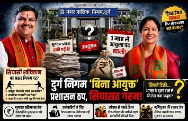 ट्रिपल इंजन की सरकार में "बिना इंजन" चल रहा दुर्ग निगम!