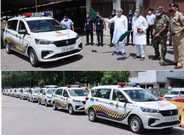 मुख्यमंत्री ने हाईवे पेट्रोलिंग के लिए 15 वाहनों को हरी झंडी दिखा कर रवाना किया
