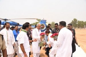 मुख्यमंत्री  का नारायणपुर आगमन पर आत्मीय स्वागत