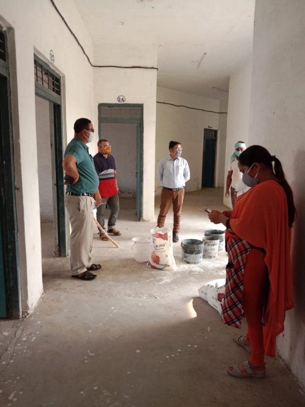 अपर कलेक्टर ने किया निर्माणाधीन कोविड अस्पताल का निरिक्षण, जल्द शुरू करने के दिए निर्देश