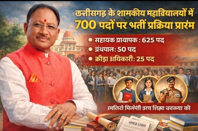 छत्तीसगढ़ के शासकीय महाविद्यालयों में 700 पदों पर भर्ती प्रक्रिया प्रारंभ