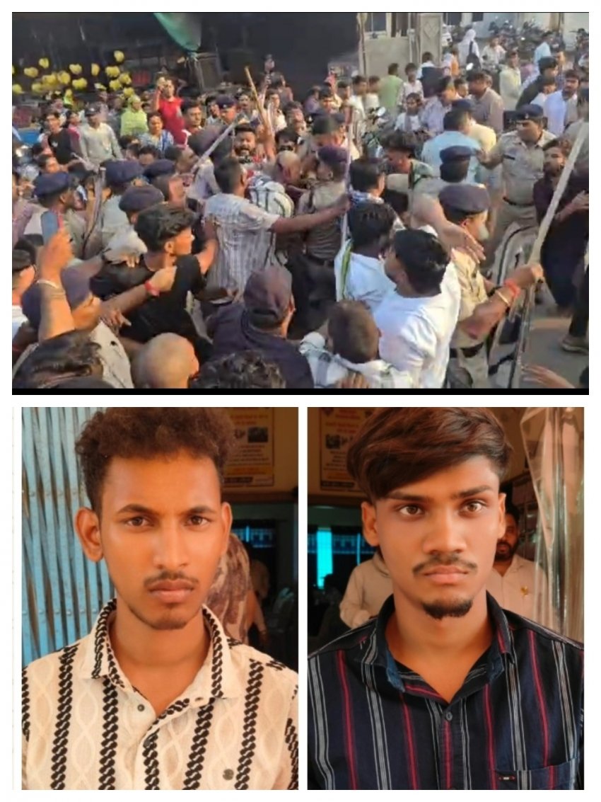 बालोद में एसिड अटैक के आरोपियों का जुलूस, भीड़ ने पोती कालिख और की पिटाई