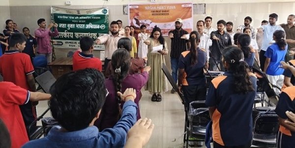 सेवा संकल्प अभियान में नशामुक्ति और वरिष्ठ नागरिकों की देखभाल का लिया संकल्प