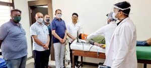 कोरोना काल में युवाओं को प्रेरित कर रहे भाजपा नगर मंडल के कार्यकर्ता किये रक्तदान